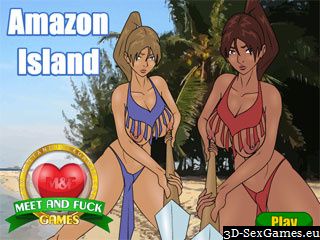 Île Amazon baise des filles sexy à la plage