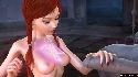 Ejaculation sur une poitrine elf dans un jeu de sexe nue