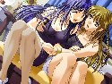 Deux lesbiennes sexy de jeux porno anime