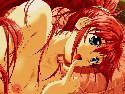 Fille rousse erotique de jeux anime